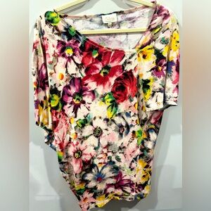 Deletta for Anthropologie Asymmetrical top